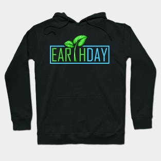 The Letter T Is Growing Leaves On This Logo For Earth Day Hoodie